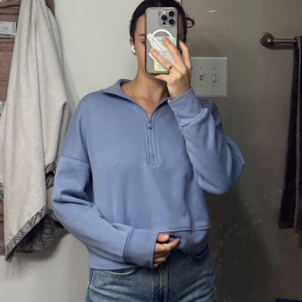 Fabletics Half Zip Pullover Cropped Sweatshirt At… - image 8